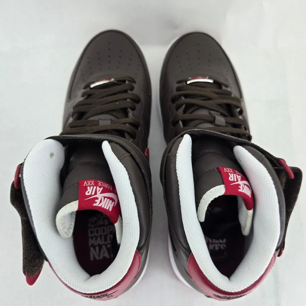 Nike Air Force 1 Mid 07 VTG Players Baroque Brown Varsity Red 315091-261 Mens 13